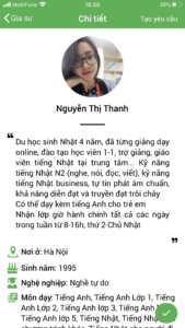 học kèm tiếng Nhật